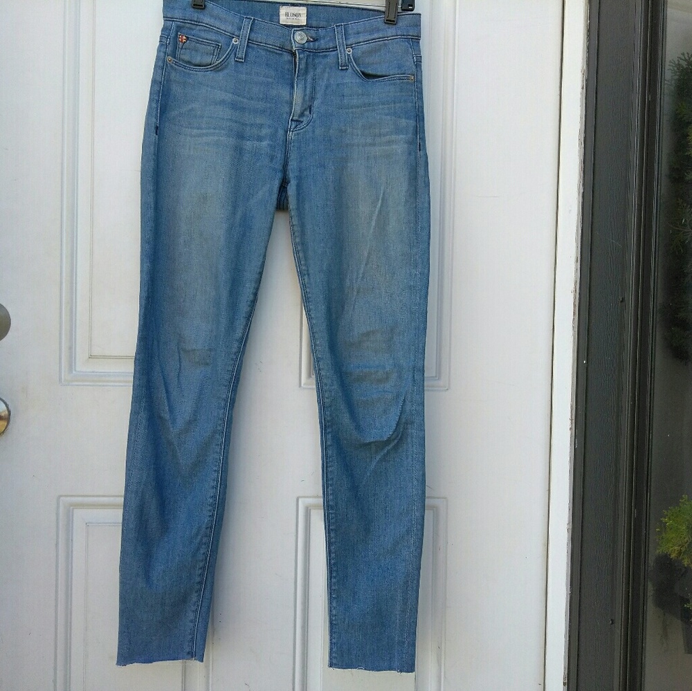 Hudson Nico Super Skinny Midrise Raw Hem
